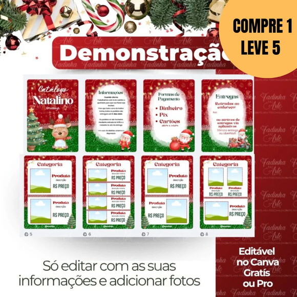 Arquivo Digital Catálogo Natalino 2025 Editável Canva -5603