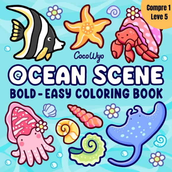 Arquivo Digital Cenas do Oceano Livro de Colorir -1224