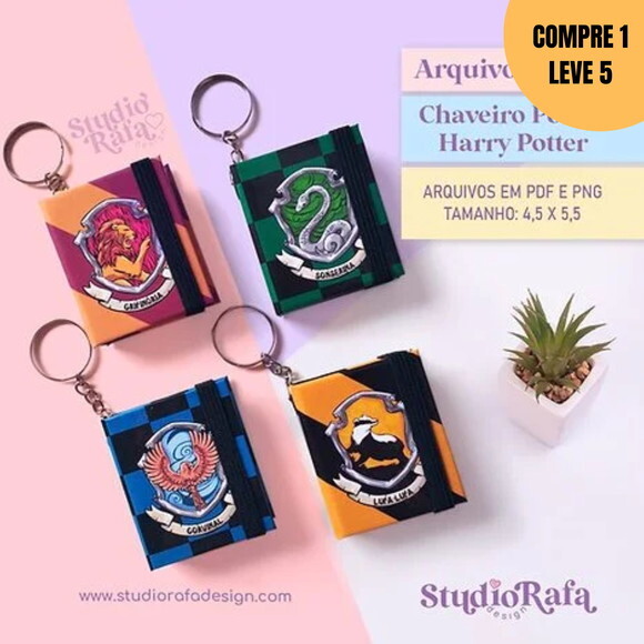 Arquivo Digital Chaveiro Post-it Harry Potter -1583