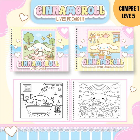 Arquivo Digital Cinnamoroll Livros de Colorir -3390