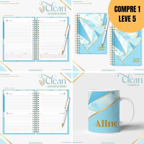 Arquivo Digital Coleção Basic Clean 2026 Blue -4800