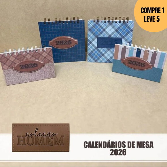Arquivo Digital Coleção Homem Calendários de Mesa 2026 -4365