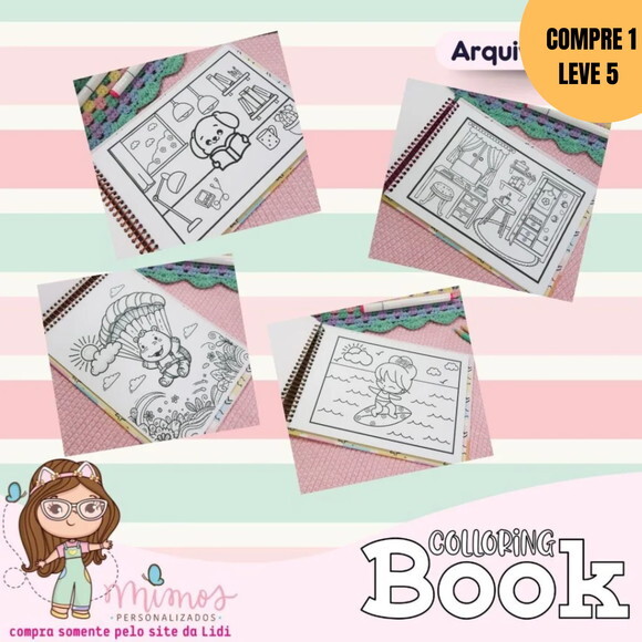 Arquivo Digital Coloring Book A5 Livro de Colorir -3248
