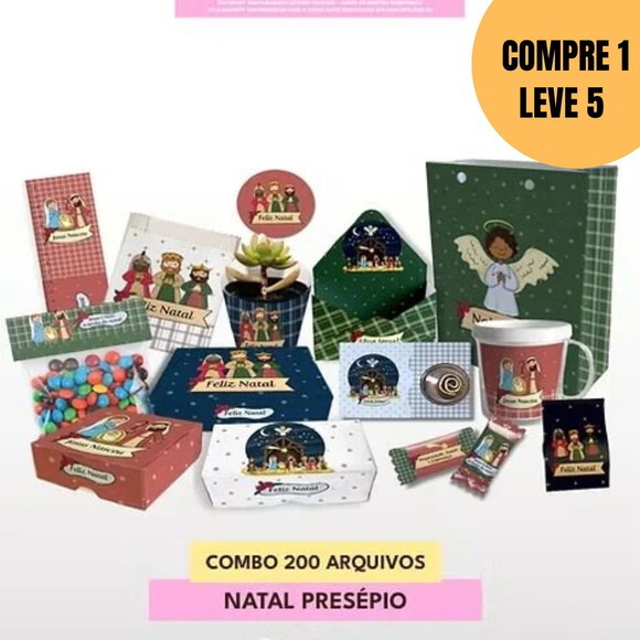 Arquivo Digital Combo 200 Arquivos Natal Presépio 2025 -5577