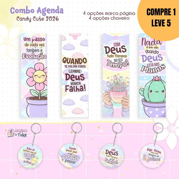 Arquivo Digital Combo Agenda Candy Cute 2026 -6172