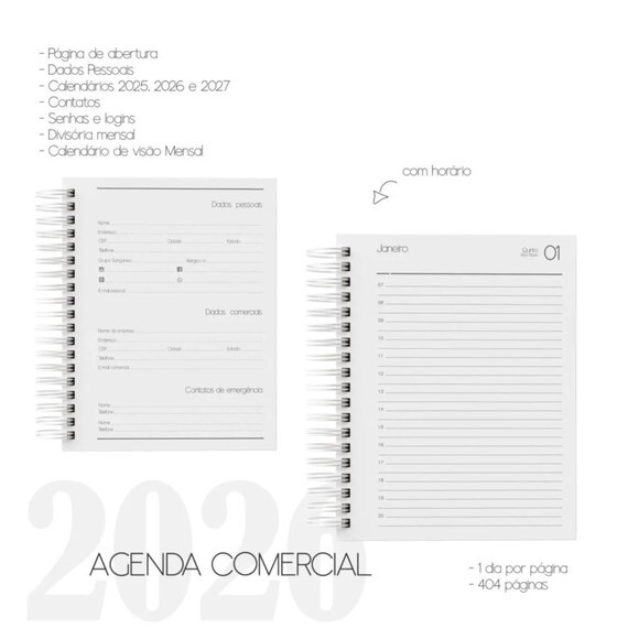 Arquivo Digital Combo Agenda Comercial Datada 2026- 2394