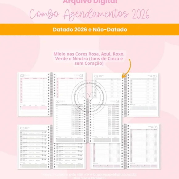 Arquivo Digital Combo Agendamentos 2026 -5488