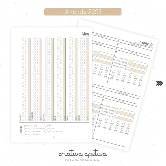 Arquivo Digital Combo Agendas 2025 Bege -734
