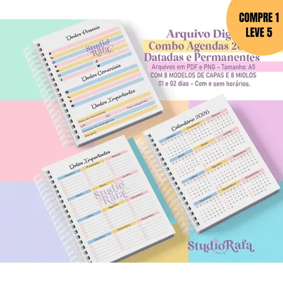 Arquivo Digital Combo Agendas 2026 Colorful -4474