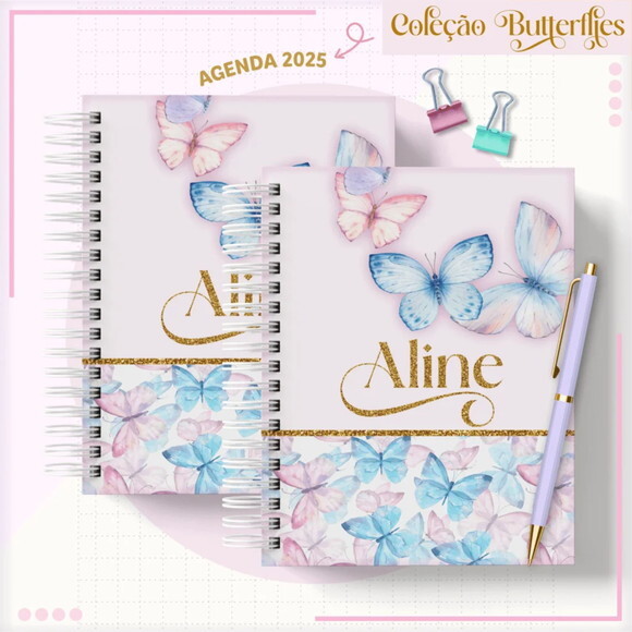 Arquivo Digital Combo Agendas Borboletas 2025 Permanente 197