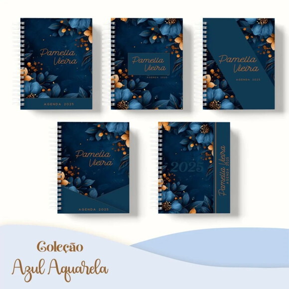 Arquivo Digital Combo Azul Aquarela 5 Modelos -668