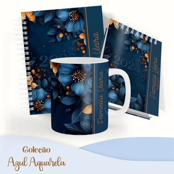 Arquivo Digital Combo Azul Aquarela 5 Modelos -668