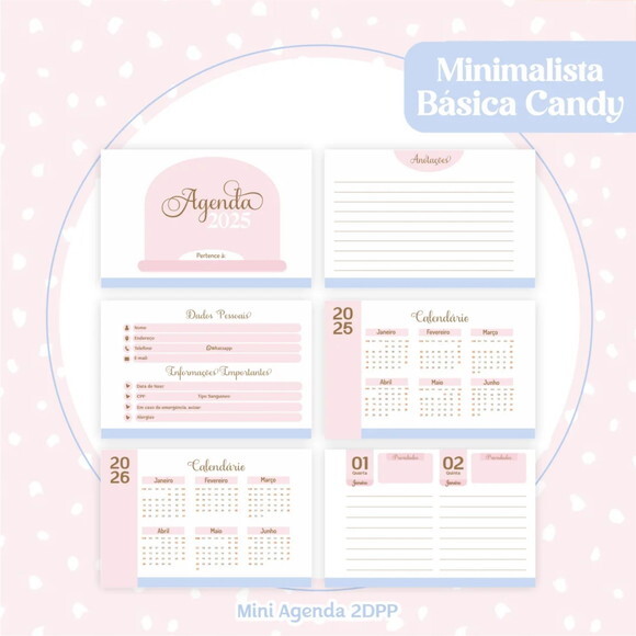 Arquivo Digital Combo Básica Candy Agenda 2025 -323