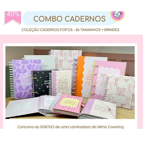 Arquivo Digital Combo Cadernos Fofos -3428