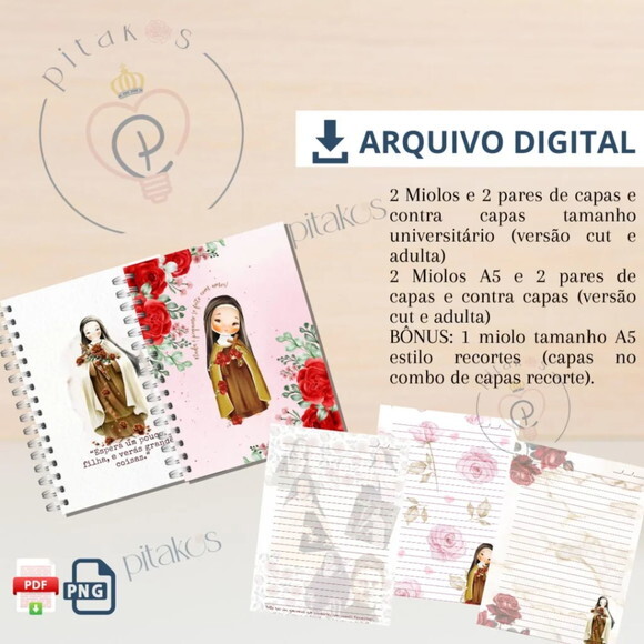 Arquivo Digital Combo Cadernos Santa Teresinha -1080