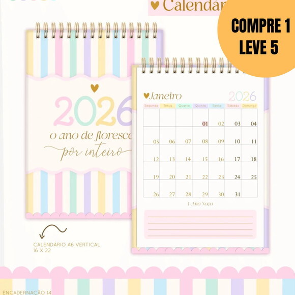 Arquivo Digital Combo Calendários Candy 2026 -5463