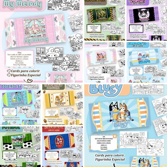 Arquivo Digital Combo Cards para Colorir -3701