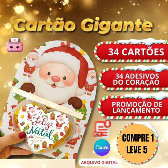 Arquivo Digital Combo Cartão Gigante de Natal 2025 -5578