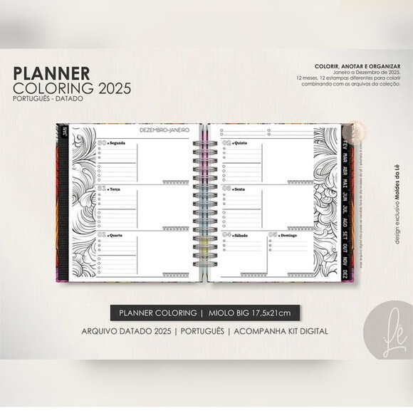 Arquivo Digital Combo Coloring Agenda 2025 -727