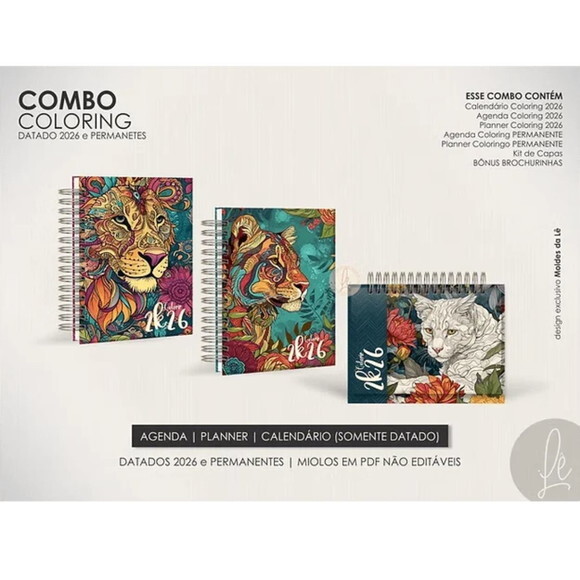 Arquivo Digital Combo Coloring Datadas e Permanente -4047