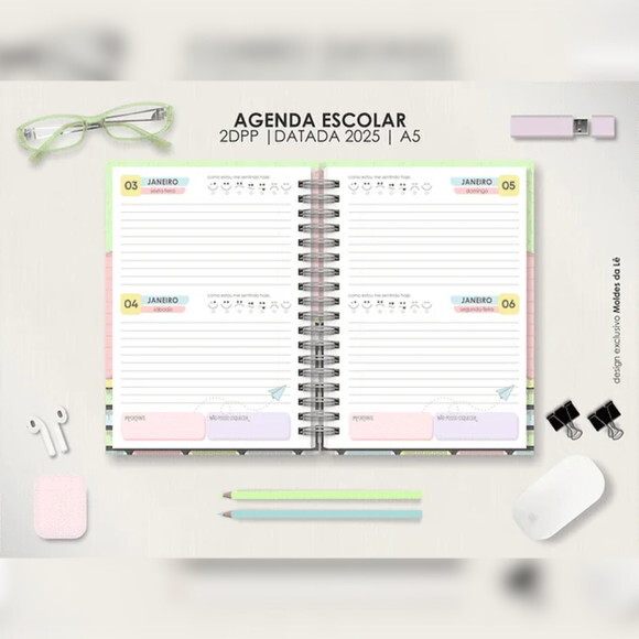 Arquivo Digital Combo Datado Agendas Escolares 2025 -138