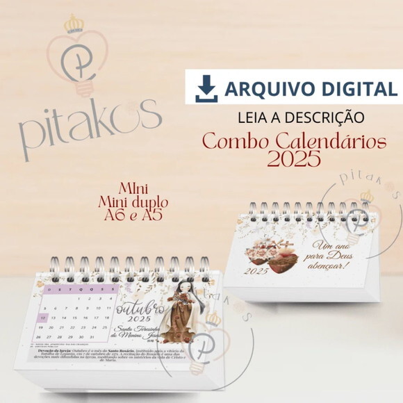 Arquivo Digital Combo de Calendários Cartonados 2025 -460