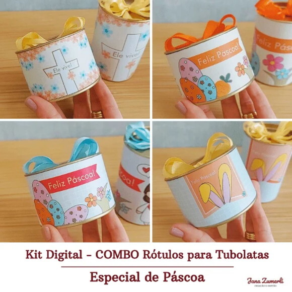 Arquivo Digital Combo de Rótulos Tubolata de Páscoa -2711