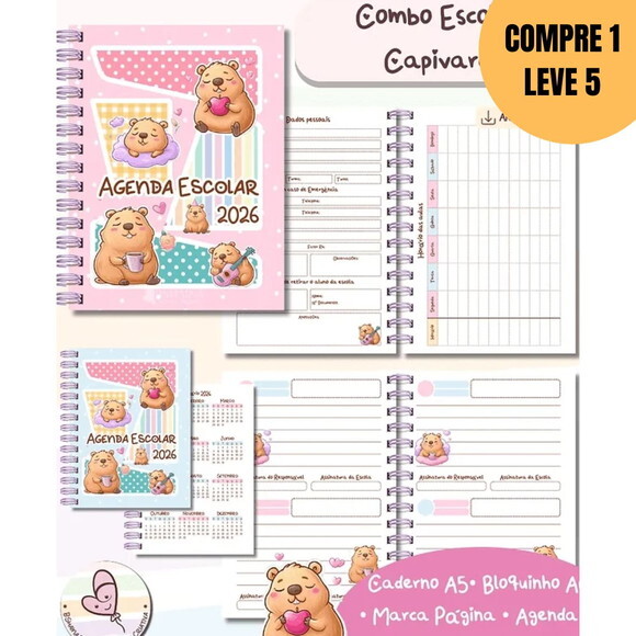 Arquivo Digital Combo Escolar Capivara -5322