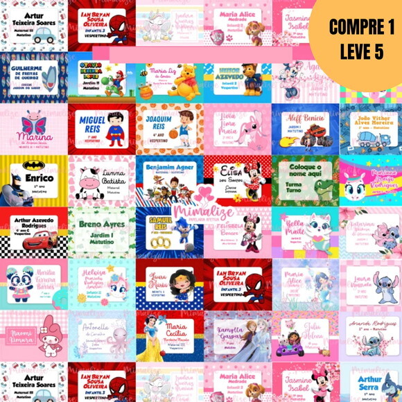 Arquivo Digital Combo Etiquetas Escolares Canva -6292