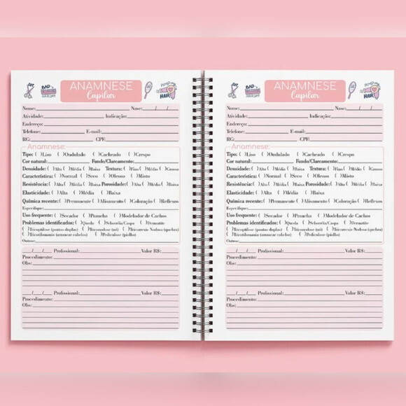 Arquivo Digital Combo Fichas Anamnese Profissões -774