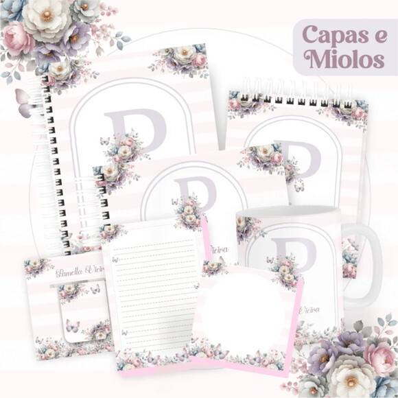 Arquivo Digital Combo Floral Alfabeto Agenda 2025 -397