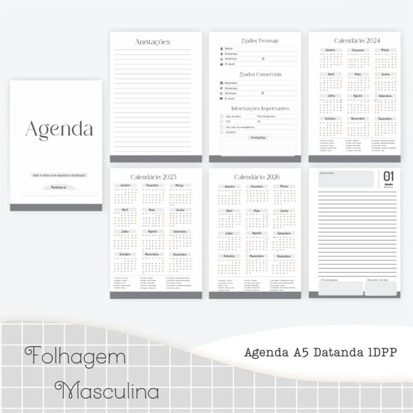 Arquivo Digital Combo Folhagem Masculina 2025 -934