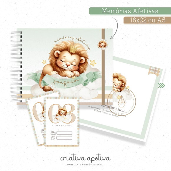 Arquivo Digital Combo Leãozinho Verde Maternidade -1290