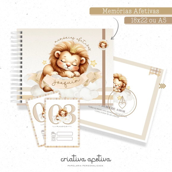 Arquivo Digital Combo Leãozinho Bege Maternidade -1288