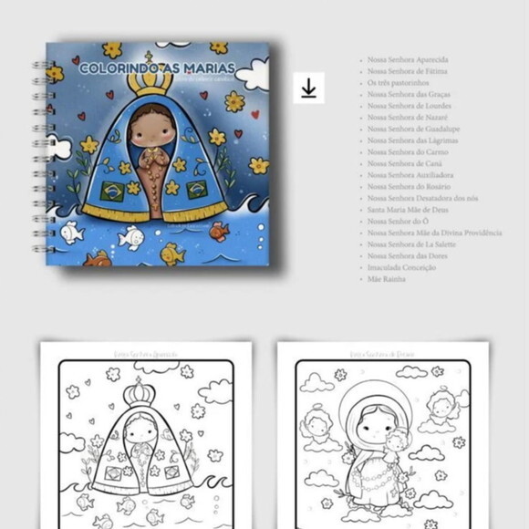 Arquivo Digital Combo Livro de Colorir Maria -1307