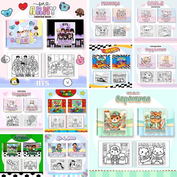 Arquivo Digital Combo Livros de Colorir 30 Temas -3201