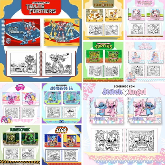 Arquivo Digital Combo Livros de Colorir 30 Temas -3201