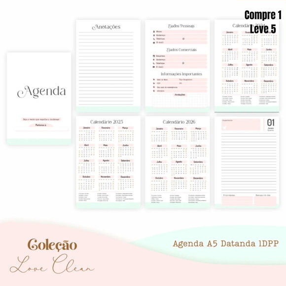 Arquivo Digital Combo Love Clean Agenda 2025 -743