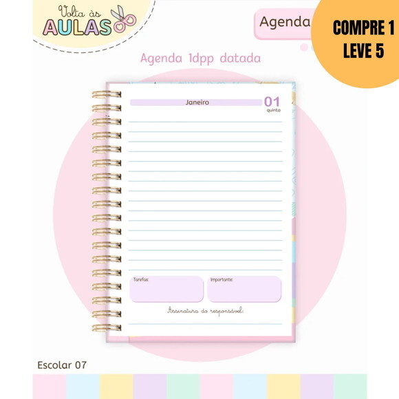 Arquivo Digital Combo Miolos Agenda Escolar 2026 7 Crs -6114
