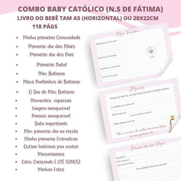 Arquivo Digital Combo Nossa Senhora de Fátima Menina -2204