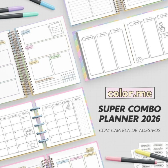 Arquivo Digital Combo Planner para Colorir 2026 -4522