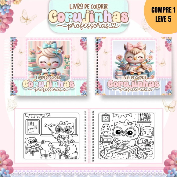 Arquivo Digital Corujinhas Livros de Colorir -3688
