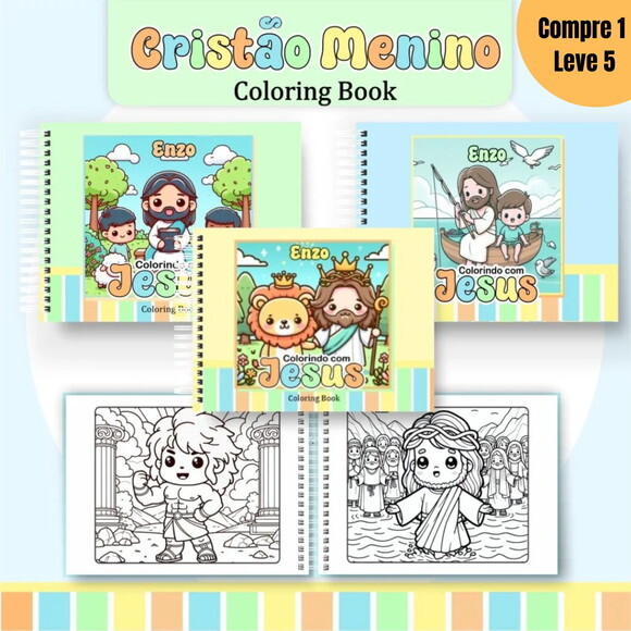 Arquivo Digital Cristão Menino Livro de Colorir -1242