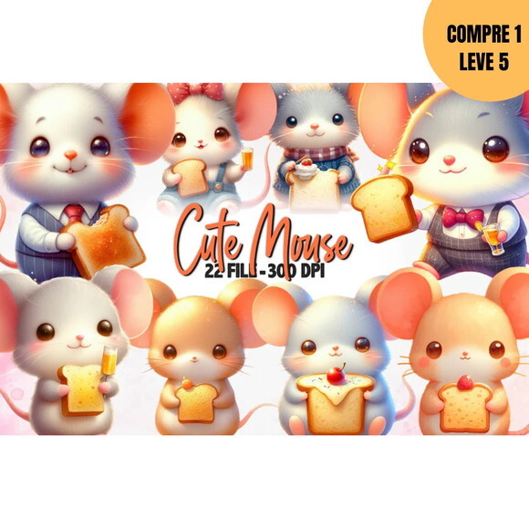 Arquivo Digital Cute Ratinho Kit Digital -4229