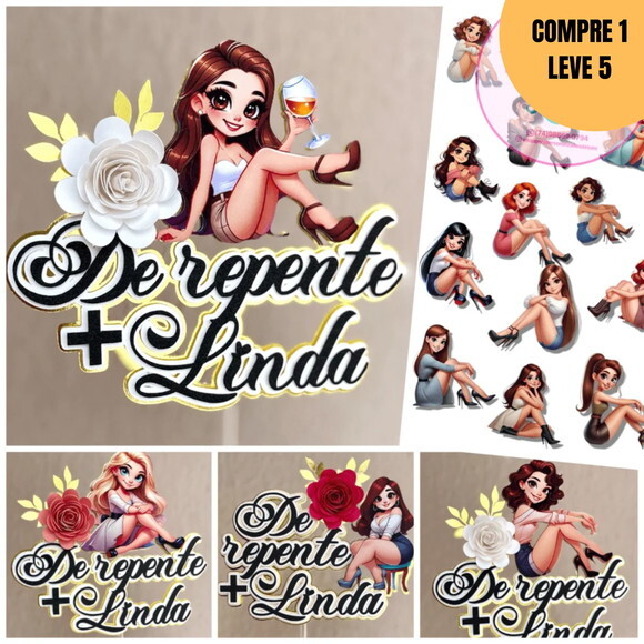 Arquivo Digital de Repente Mais Linda Topo de Bolo -1503
