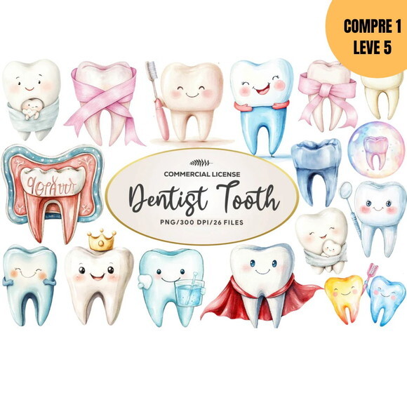 Arquivo Digital Dente Dentista Kit Digital -4228