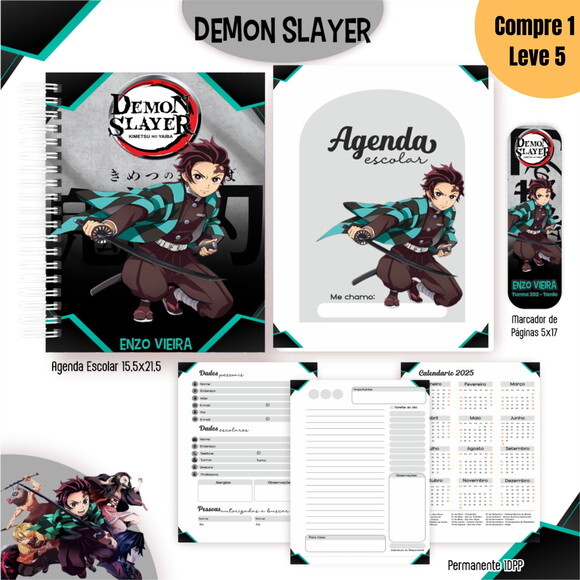 Arquivo Digital Demon Slayer Kit Escolar 2025 -1041