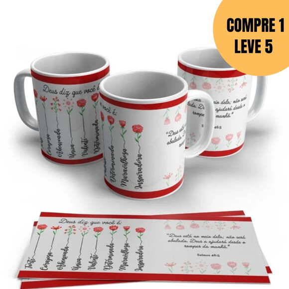 Arquivo Digital Deus Diz Que Você É Arte para Caneca -5588