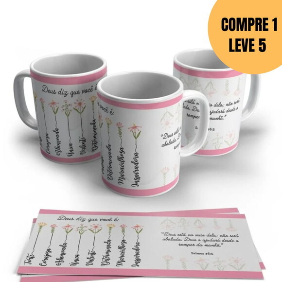 Arquivo Digital Deus Diz Que Você É Arte para Caneca -5588