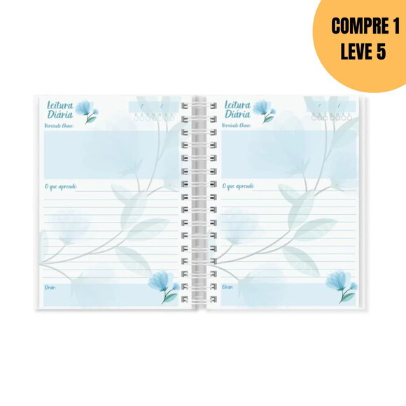 Arquivo Digital Devocional Floral Azul Canva -4687